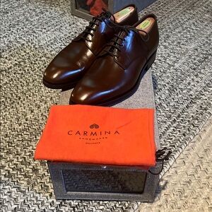 Carmina BROWN DERBY SHOES 80449 RAIN